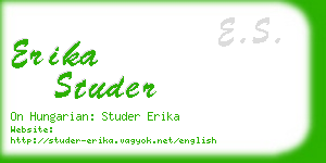 erika studer business card